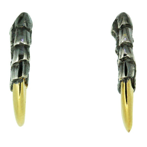 Classic Claw Studs - Oxidised with Gold Nails