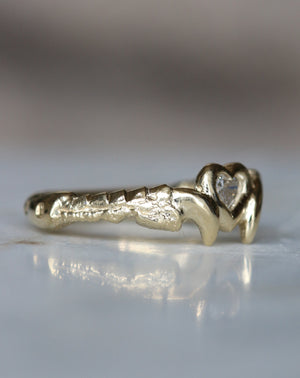 Diamond Sweetheart with Single Claw - size K - £1,810