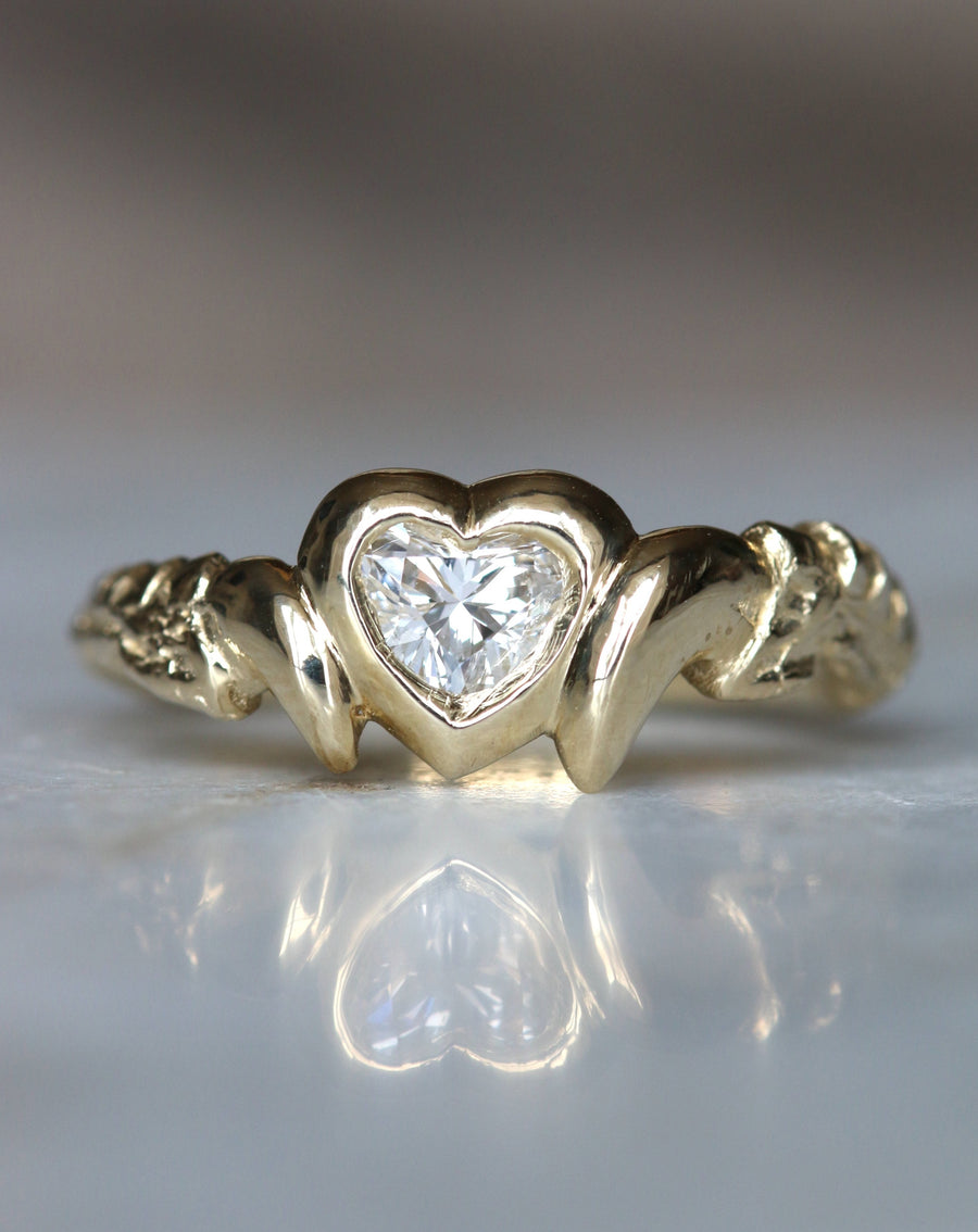 Diamond Sweetheart GIA with Cross Claw - size K - £3,960