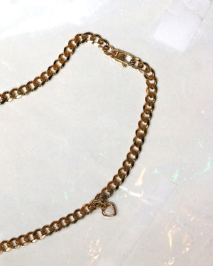 Opal Heart Charm Mythology Necklace - Gold Plate