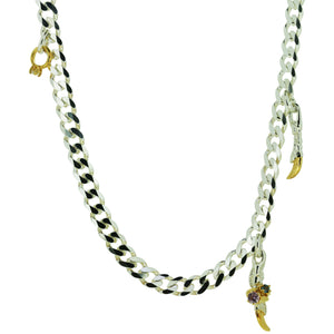 Mythology Necklace - Silver with Gold Nails