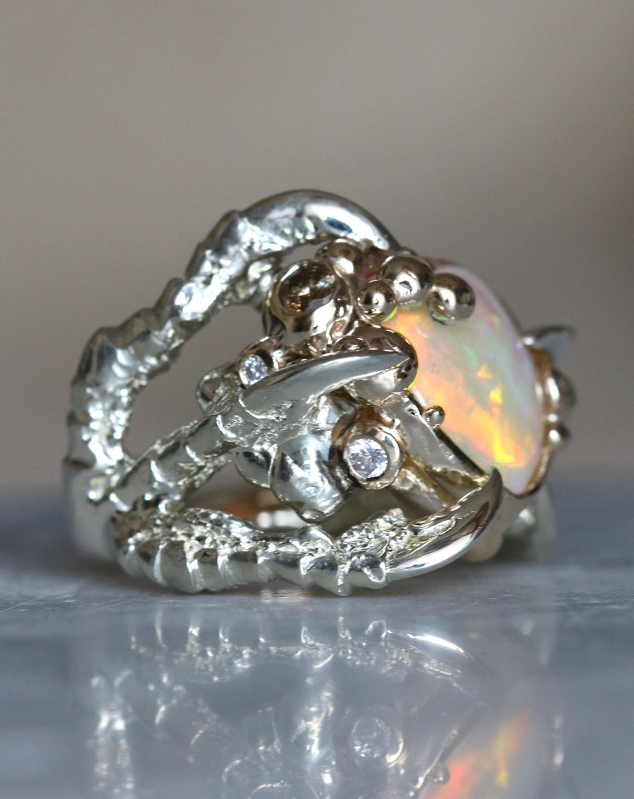 Mouldy Opal Heart and Diamonds - £4,290