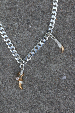 Mythology Necklace - Silver with Gold Nails