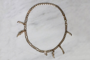Diamond Claw Charm Necklace - 9ct Gold