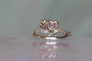 Pink Sapphire Cluster Ring - RESERVED