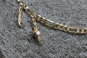 Diamond Claw Charm Necklace - 9ct Gold