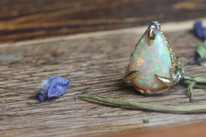 Faye's Opal and Emerald Teardrop