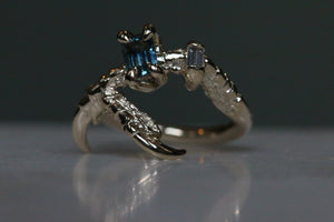 Sapphire and Diamond Mini Rings - size S - RESERVED
