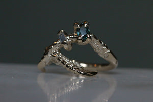 Sapphire and Diamond Mini Rings - size T