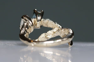 Sapphire and Diamond Mini Rings - size L