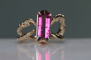 Pink Tourmaline Mood Ring - size N - RESERVED