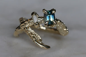 Sapphire and Diamond Mini Rings - size N